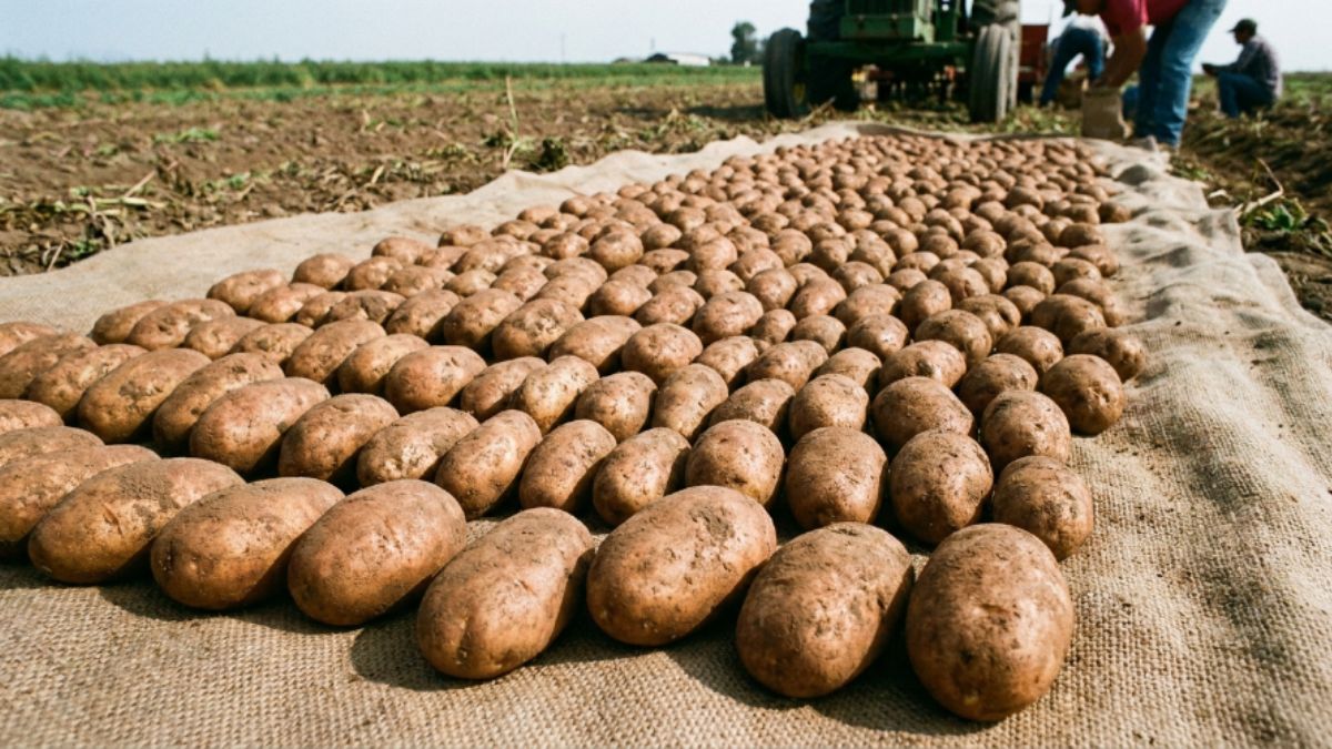 Colheita de batata reno em Mo&ccedil;ambique